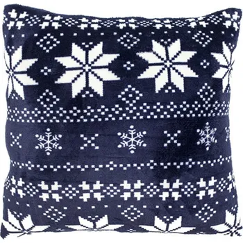 Polštář Quentin Polštář modrý s vločkami 45x45 cm