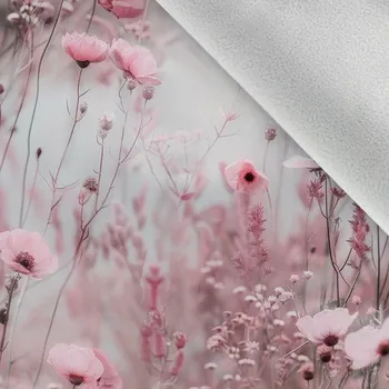 Softshell zimní květiny světlé 41