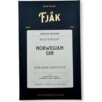 Čokoláda Fjak Čokoláda s ginem Norwegian Gin 60% 60 g