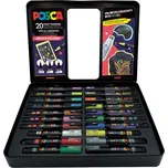 Akrylové fixy UNI POSCA Groovy Colours, 20 ks v kovové krabičce