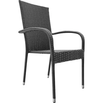 Casarredo Zahradní ratanové křeslo ESSEN antracit