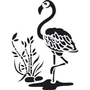 Šablona Plameňák, 20 x 15 cm, plast