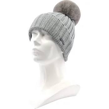 Čepice VOXX Čepice dámská pletená KORANDA s viskózou SVĚTLE ŠEDÁ uni 121066