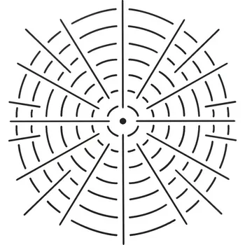 Šablona na tečkování mandal, 15 x 15 cm, plast