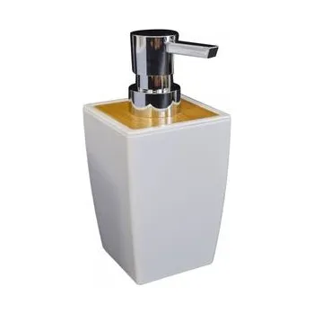 dávkovač 0,37l mýdla, VALENCIA 7,2x7,2x19,6cm, ABS plast+bamb.