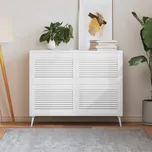 ZBXL Lamelové dveře 4 ks masivní borové dřevo bílé 39,5 x 59,4 cm