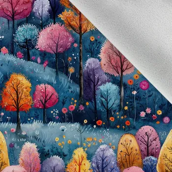 Softshell zimní barevné stromy