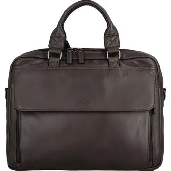 Business kožená taška tmavě hnědá - Katana Eugenio hnědá
