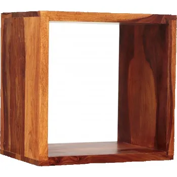 police Indický nábytek - Police na zeď Gani 40x40x30 z indického masivu palisandr Super natural