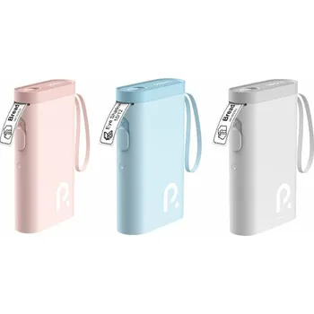 Tiskárna PEACH PE110 - tiskárna samolepících štítků, nabíjecí, bílá