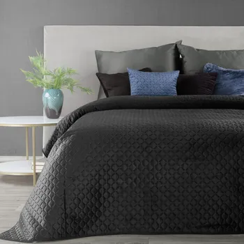Přehoz na lůžko PŘEHOZ NA POSTEL DIMON 200X220 CM ČERNÝ