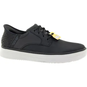 Pánské tenisky SKECHERS Pánské kožené černé slip ins 205279-BLK-247 Velikost 45
