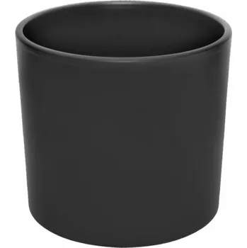 Hrnec Ceram hrnec DOMOLETTI WALEC STRUCTUR, O17 cm, mat. Černá