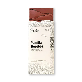 Čokoláda 68 % hořká čokoláda vanilkové rooibos Raaka 50 g