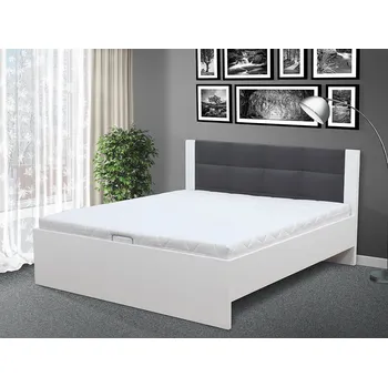 Postel Nabytekmorava Stylová postel Markéta 160 Barva: BÍLÁ / ŠEDÁ