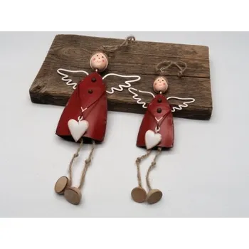 Vánoce Plechový anděl se srdcem, Rozměr Malý