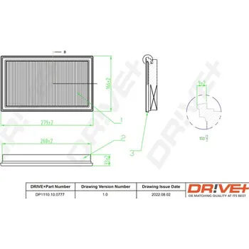 Vzduchový filtr Vzduchový filtr Dr!ve+ DP1110.10.0777