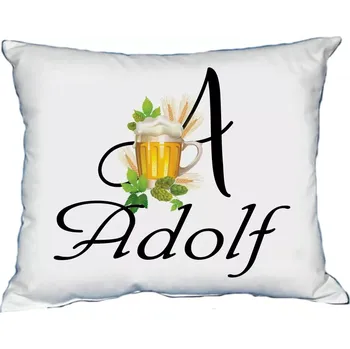 Dekorativní polštářek Polštář s pánským jménem ADOLF Žlutá (polštářek pánské jméno )