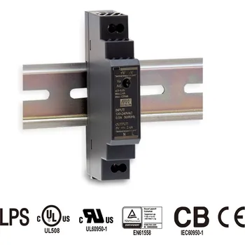 Záložní zdroj MEAN WELL MEANWELL - HDR-15-5 - Průmyslový napájecí spínaný zdroj 5V 12W na DIN HDR-15-5