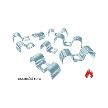 kabelová chránička Příchytka P10 TWIN - dvojitá kovová příchytka na kabel 10mm