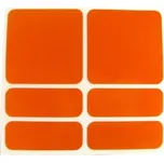 samolepky reflexní ShamanRacing set 6ks oranžové