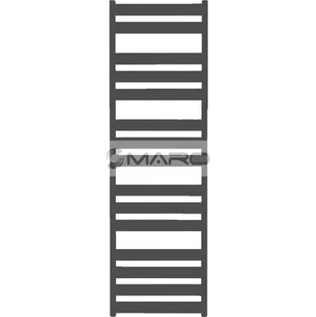 Radiátor Zehnder Zeta Radiátor designový s vnějším připojením 1600 x 500 mm, 647 W, černý matný (doporučená topná tyč 600 W), ZET-160-050-9205