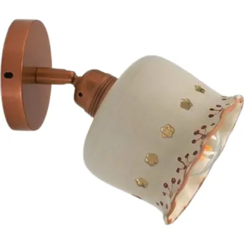 Keramické nástěnné svítidlo červené korálky