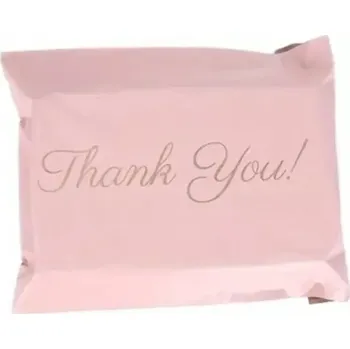 Obálka Plastové obálky THANK YOU 150x230 mm + 50 mm - růžové
