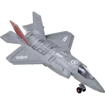 autíčko Kovová vojenská stíhačka F-25, šedá