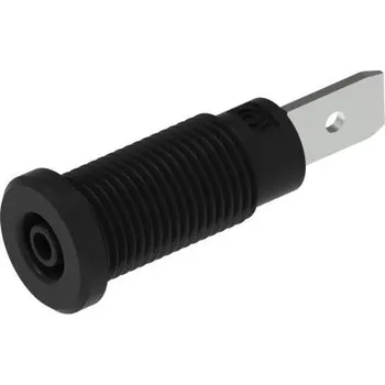 Elektrická zásuvka Banánková zásuvka, 10A, 600V, Černá, Samice