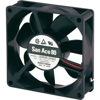 PC ventilátor Sanyo DenkiAxiální ventilátor 12 V DC DC, průtok vzduchu: 90m³/h 4.44W370mA, 80 x 80 x 25mm