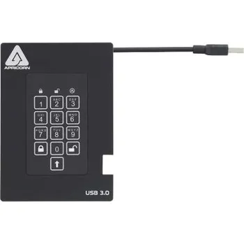 Externí pevný disk Přenosný pevný disk 1 TB Externí, rozhraní: USB 3.0 Apricorn