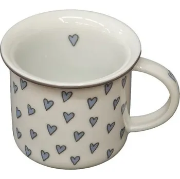 Hrnek 100ml TINA - SRDÍČKA MODRÁ, čes.porcelán