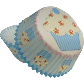 Potravinová fólie Košíčky na Muffiny d5x3,2cm, modrý, 50ks, papír
