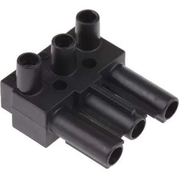 Elektrická zásuvka Konektor pro osvětlení, řada: ST18 barva Černá, Samec Zásuvka, formát pólů: 3, Kabelová montáž s odlehčovacím třmenem,