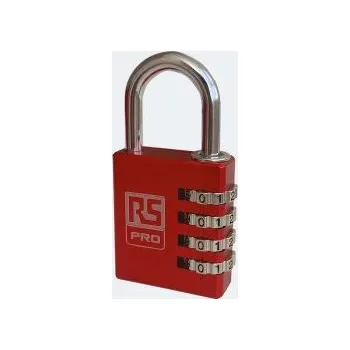 Visací zámek Ne Kódový visací zámek, Hliník Vnitřní, venkovní 6mm třmen, Červená