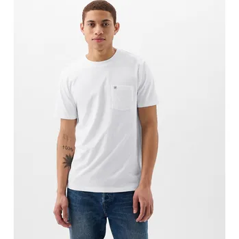 Pánské tričko Tričko GAP Pocket Micro Logo Tee Optic White V6 L
