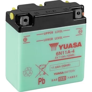 Elektroinstalace pro motocykl Konvenční baterie YUASA bez kyselinové sady - 6N11A-4 6N11A-4
