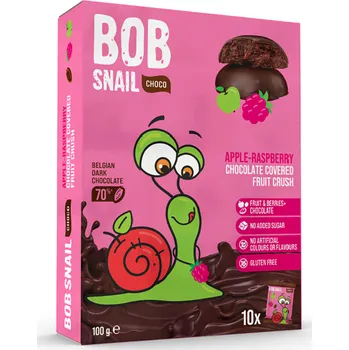 Sušené ovoce ŠNEK BOB V hořké čokoládě jablko-malina 100 g
