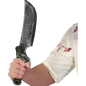 Karnevalový doplněk GuircaDlouhý nůž s lebkami 40cm