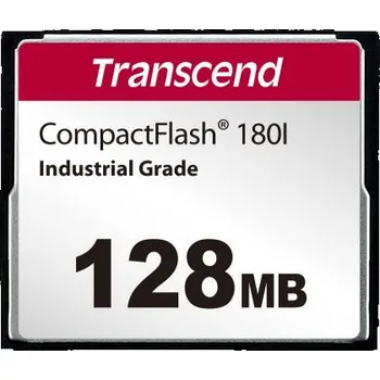 Paměťová karta Paměťová karta Compact Flash CompactFlash 128 MB Transcend Ano, model: CF180I SLC -25 → plus 85 (Extended Temp) °C,