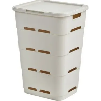 Koš na prádlo Koš 45l na použ.pr. MAYA krémový, 39,5x33x54,5cm, plast