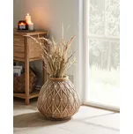 Váza na květiny světle hnědá venkovní vnitřní květináč boho styl Beliani