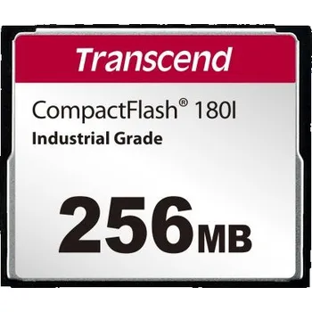 Paměťová karta Paměťová karta Compact Flash CompactFlash 256 MB Transcend Ano, model: CF180I SLC -25 → plus 85 (Extended Temp) °C,
