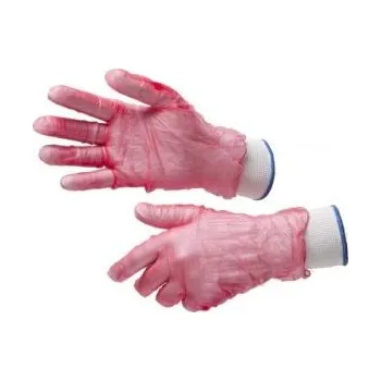 Pracovní rukavice Jednorázové rukavice 200, Červená XL Práškované