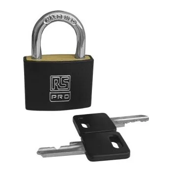 Visací zámek Ne Visací zámek stejné klíčování, Mosaz Vnitřní, venkovní 6mm třmen, Černá