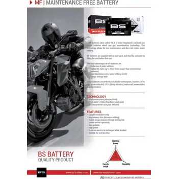 Motobaterie Bezúdržbová motocyklová baterie BS-BATTERY BTX20-BS 2H1056642