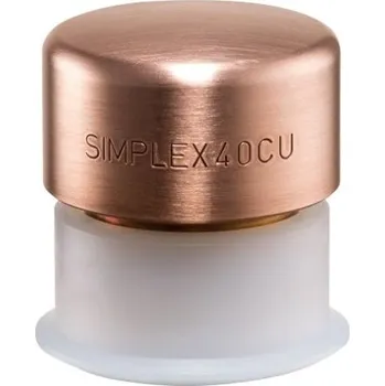 Kladivo Náhradní hlava pryžové palice, hmotnost: 145g kulatá hlavice Měď s vyměnitelným čelem Halder