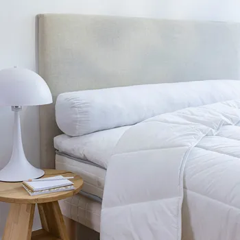 Polštář Blancheporte Bavlněný váleček s mikrogelovou výplní, tvrdý bílá 90 cm