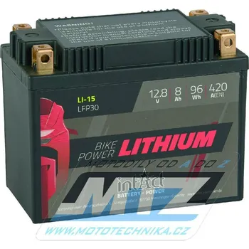 Auto-moto baterie Baterie (akumulátor motocyklový) LFP30 (12,8V-8Ah) Lithium LiFePO4 B-LFP30
